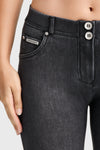 WR.UP® SNUG Jeans - 2 Button High Waisted - Bootcut - Black + Black Stitching 10