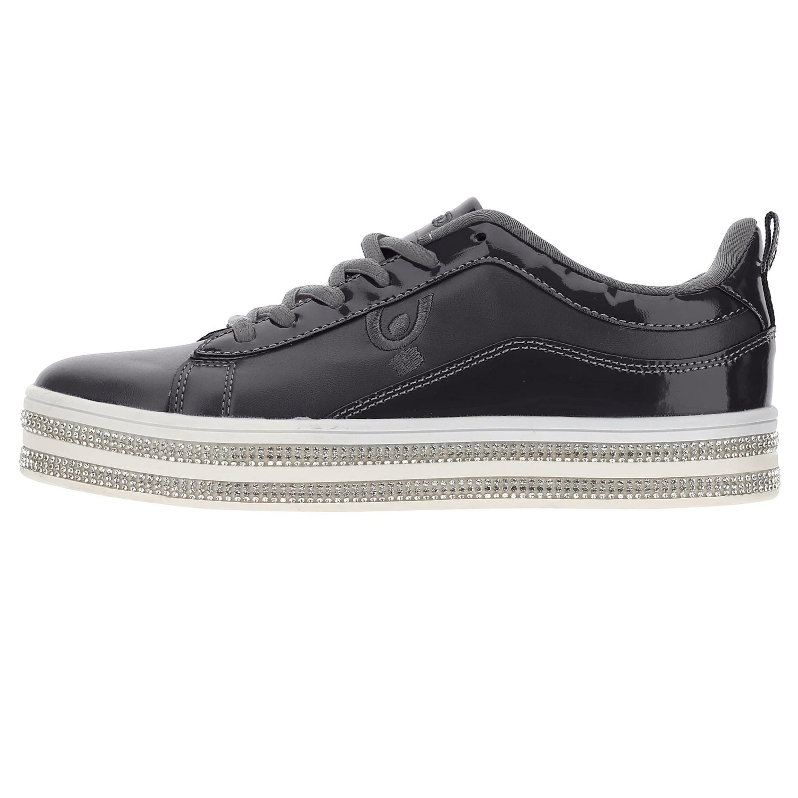 Women's Faux Leather Trainers - Lead 2