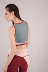 Yoga Top 100% Made in Italy - Beige + Burgundy 3