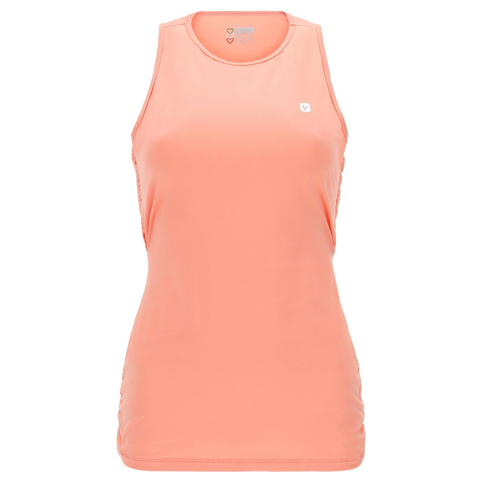 Yoga tank top with a criss cross back - Peach 1