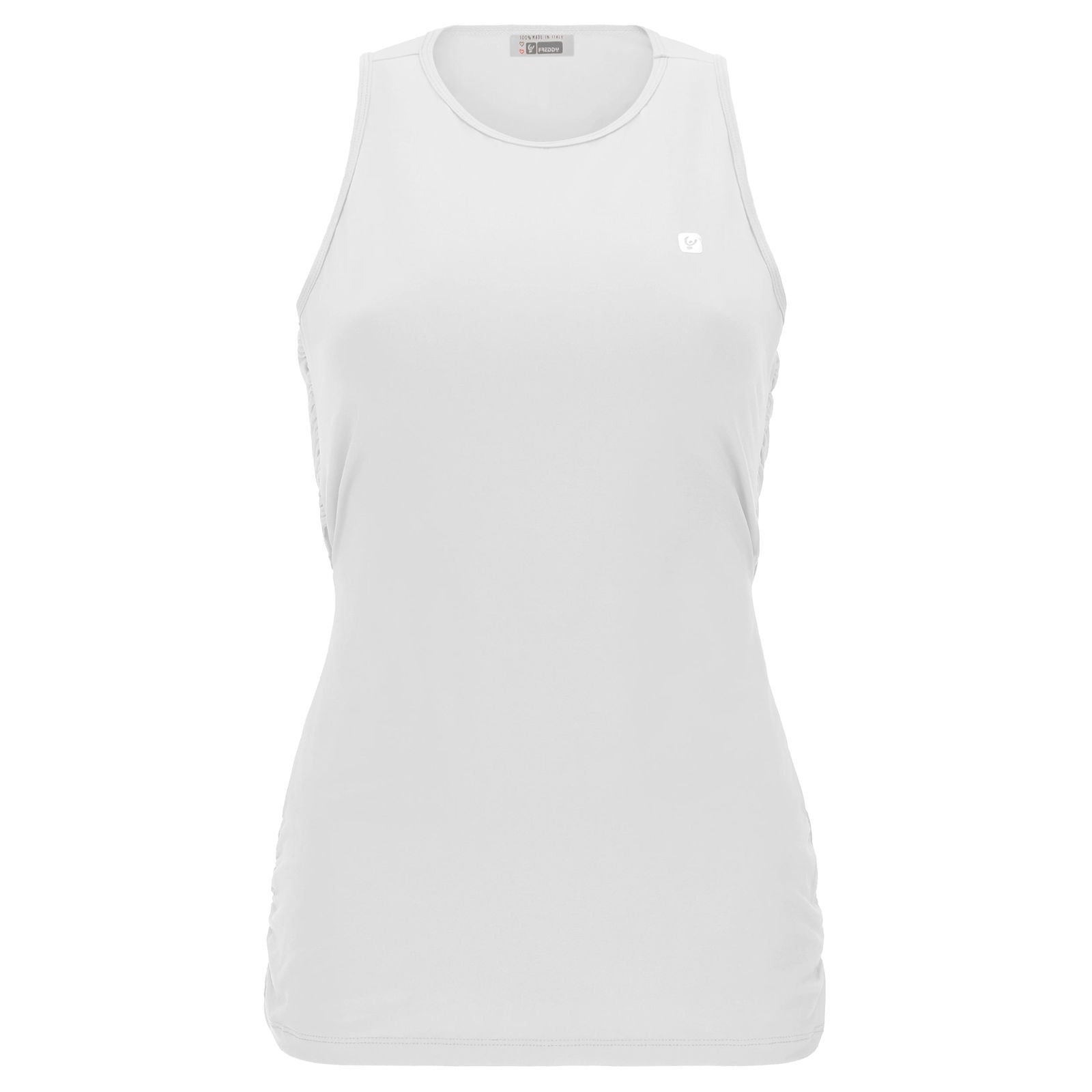 Yoga tank top with a criss cross back - White 3