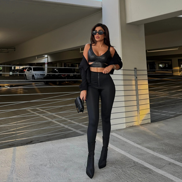 WRUP Luxe Shimmer - Super High Waisted - Full Length - Black