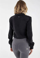 Bodysuit with a Collared Shirt - Black