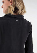 Bodysuit with a Collared Shirt - Black