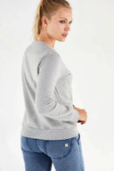 Crewneck sweatshirt - Melange + Bead details
