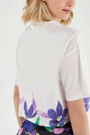 Cropped comfort Fit T shirt - White