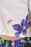 Cropped comfort Fit T shirt - White