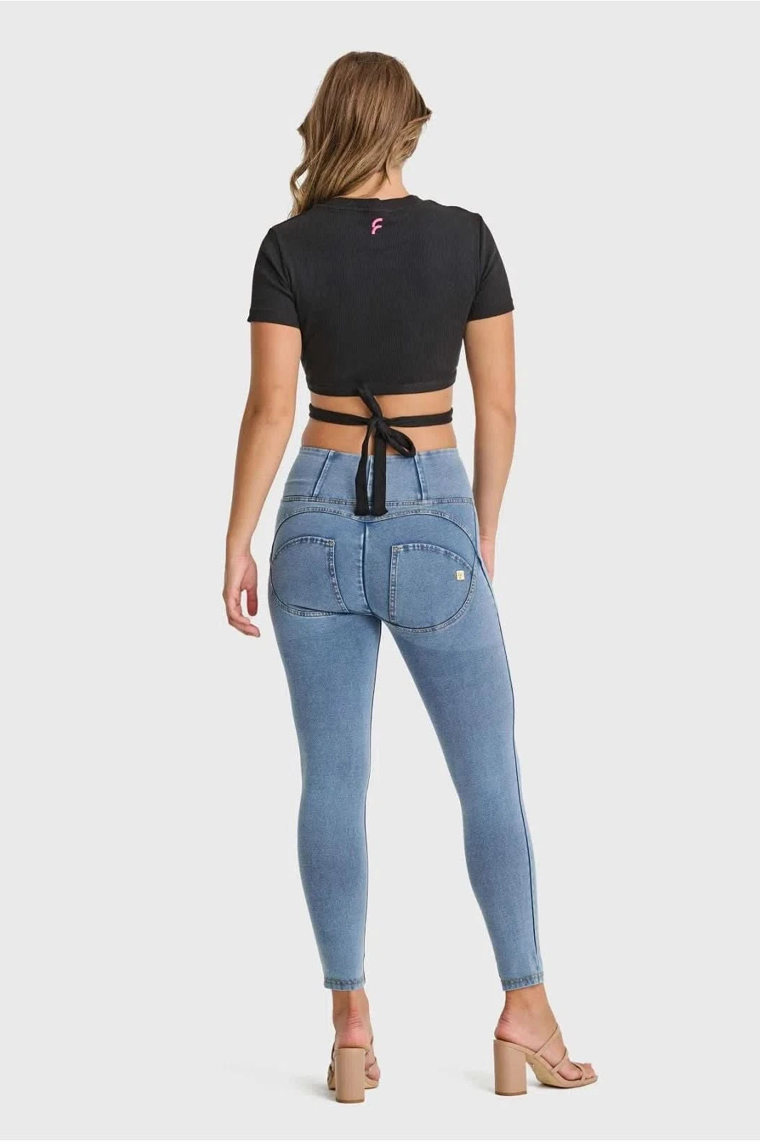 Cropped Wrap Around T Shirt - Black 2