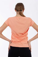 Cross Front T Shirt - Peach