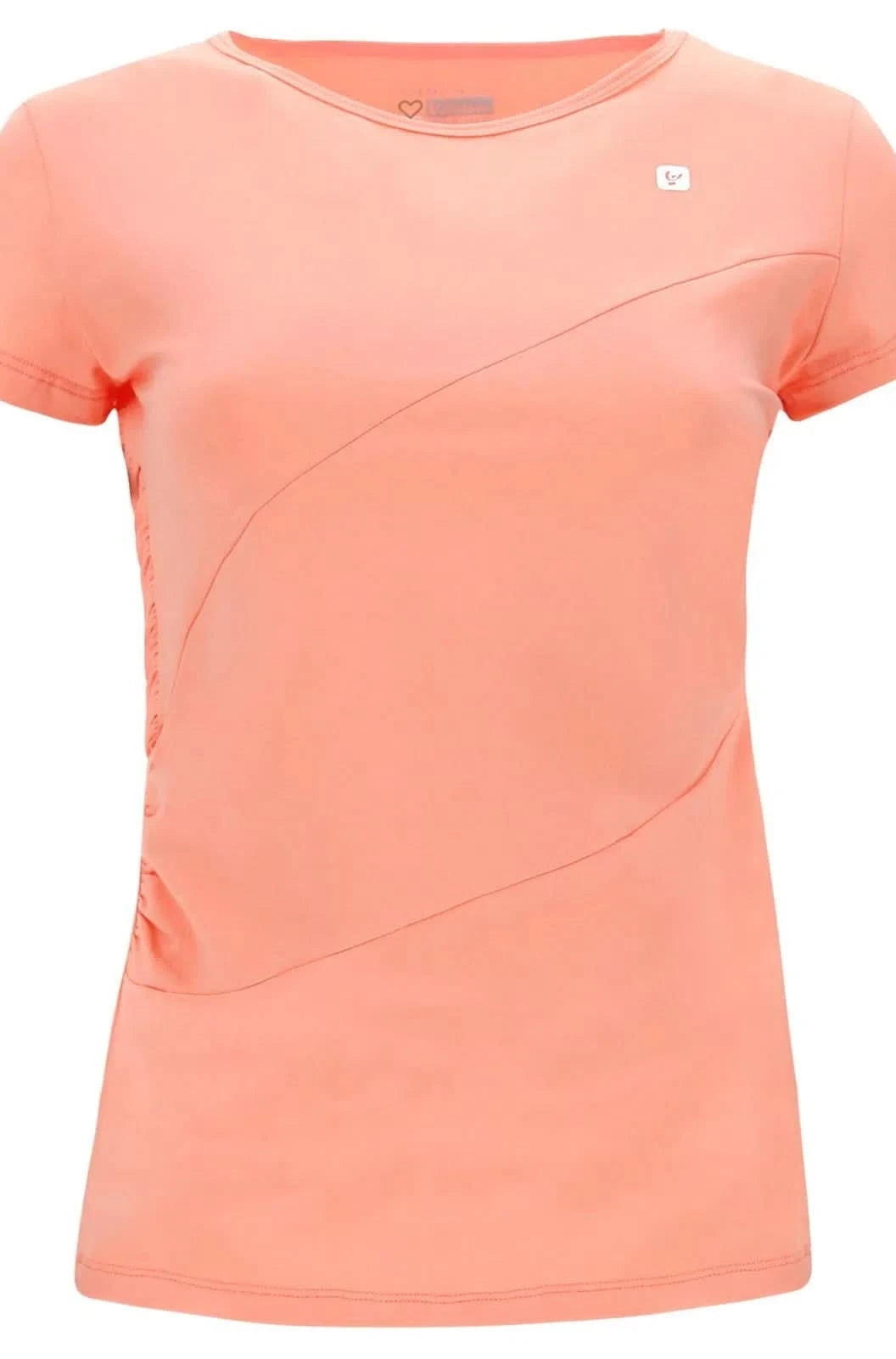 Cross Front T Shirt - Peach