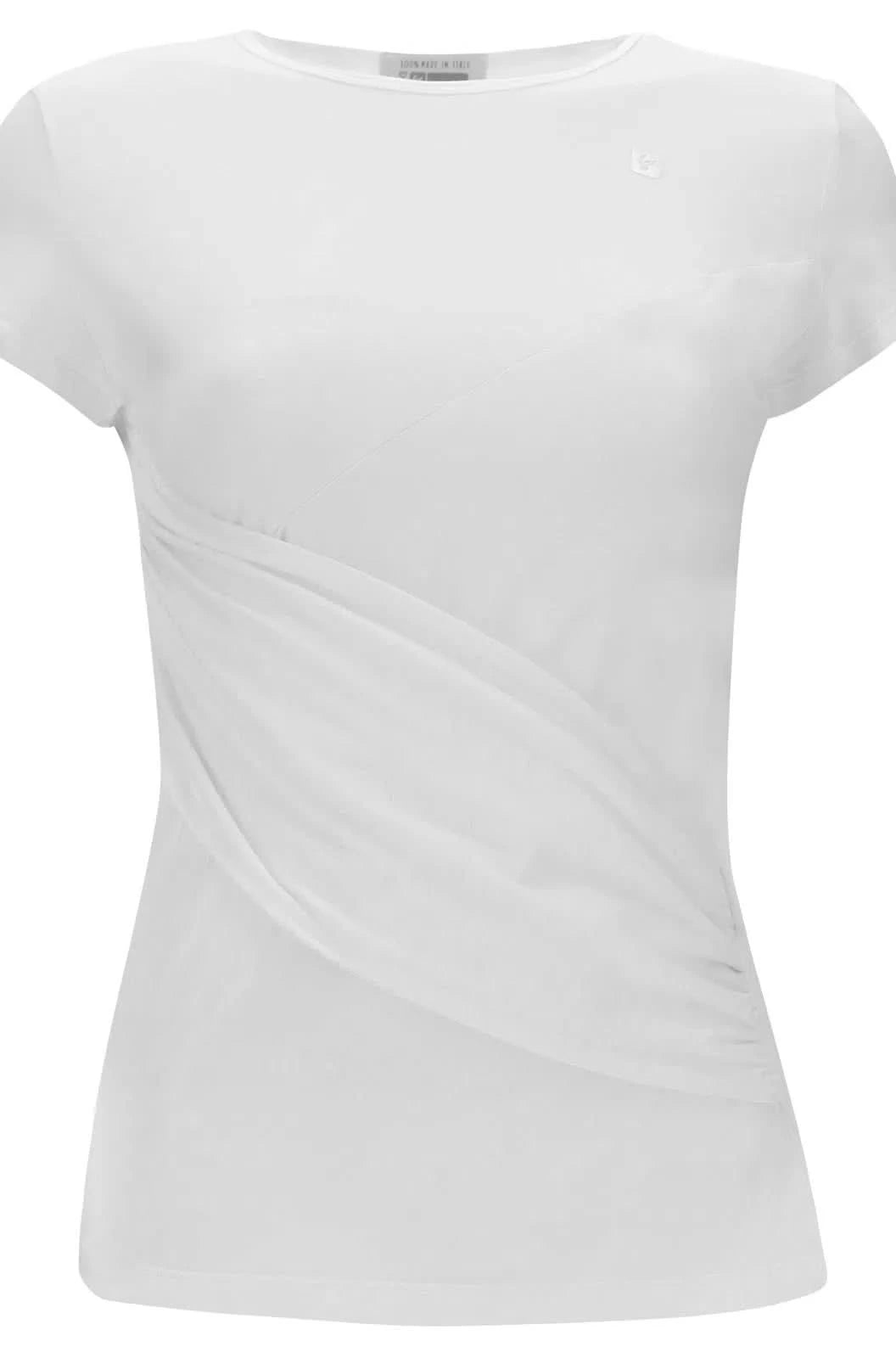 Cross Front T Shirt - White