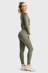 Seamless Cropped Long Sleeved - Military Green 4