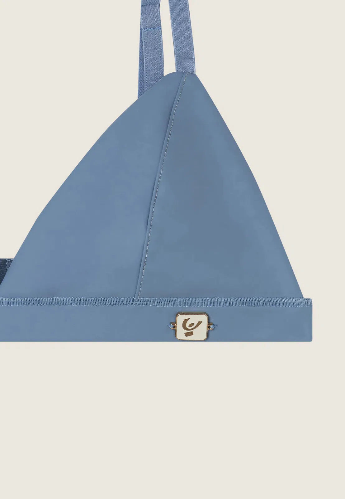 Faux Leather Bralette - Baby Blue 3