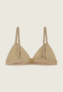 Faux Leather Bralette - Sand