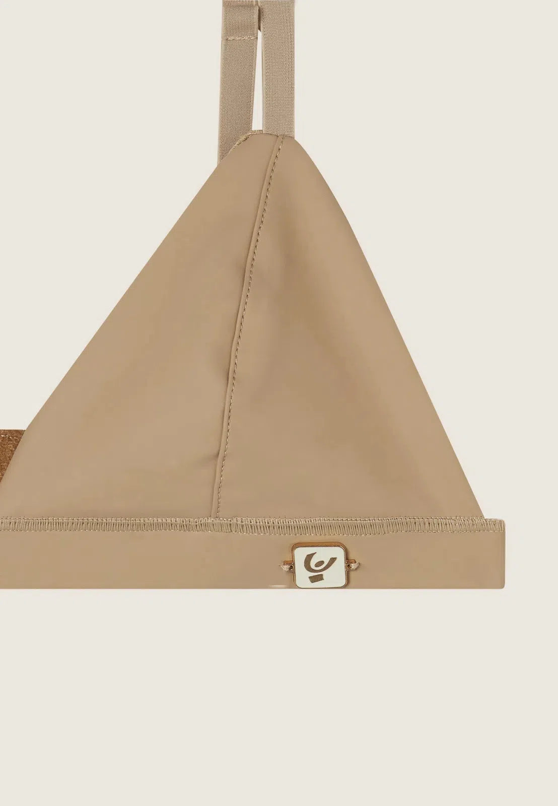Faux Leather Bralette - Sand 2