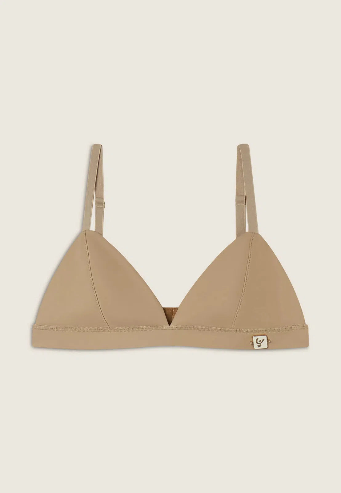 Faux Leather Bralette - Sand 3