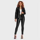 Faux Leather Jacket - Black