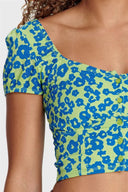 Floral Crop - Blue + Green