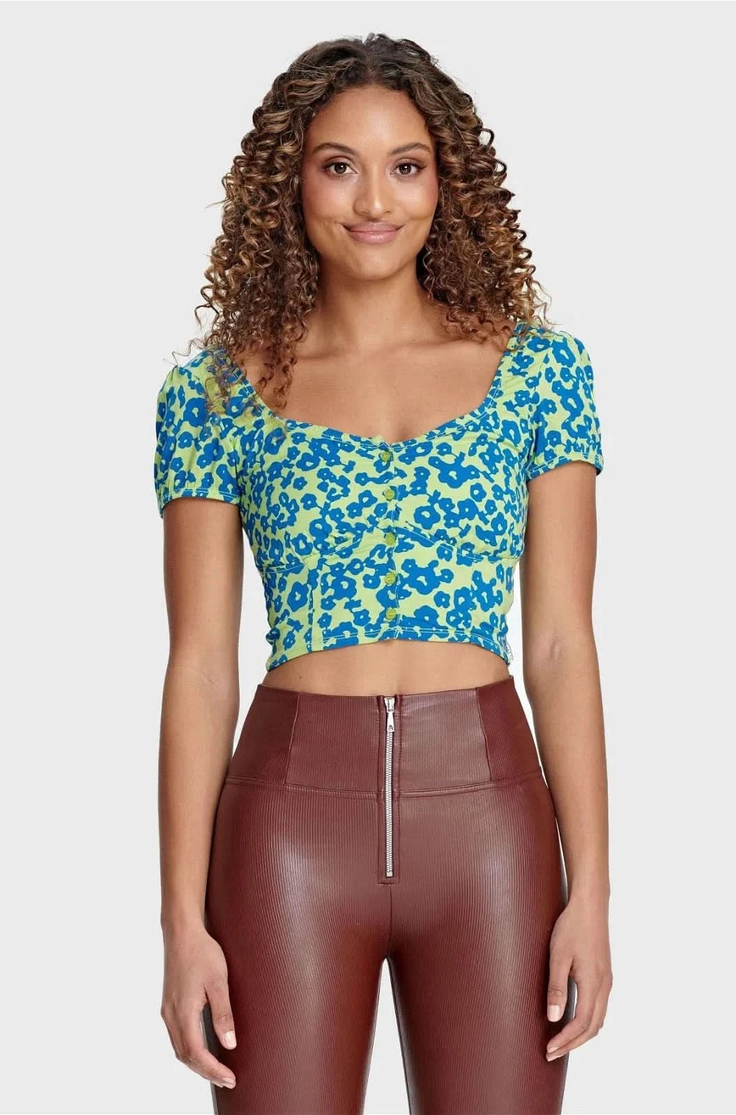 Floral Crop - Blue + Green