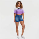 Freddy Cropped Miami Tshirt - Purple