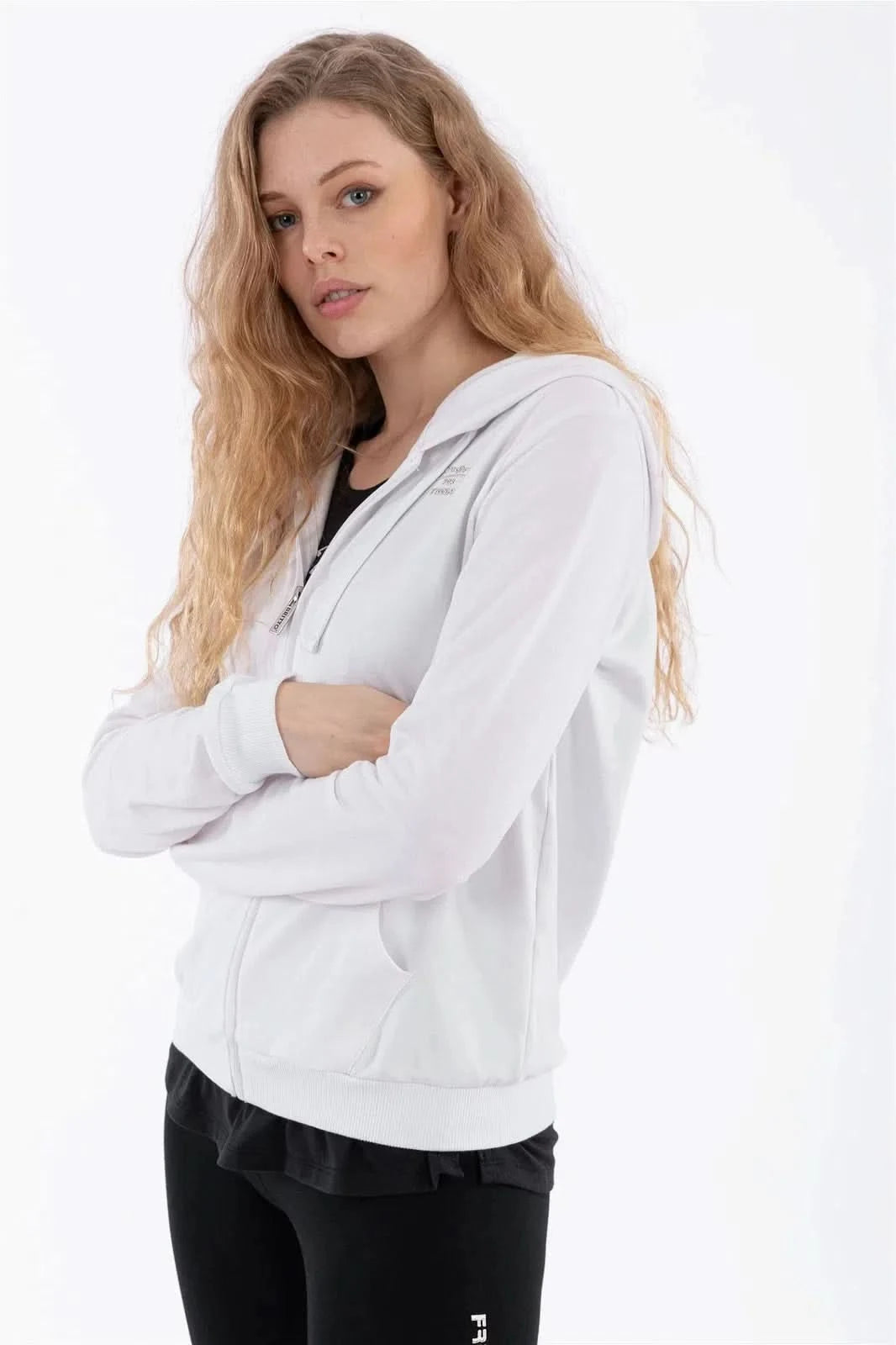 Hoodie with winged heart patches - White 3