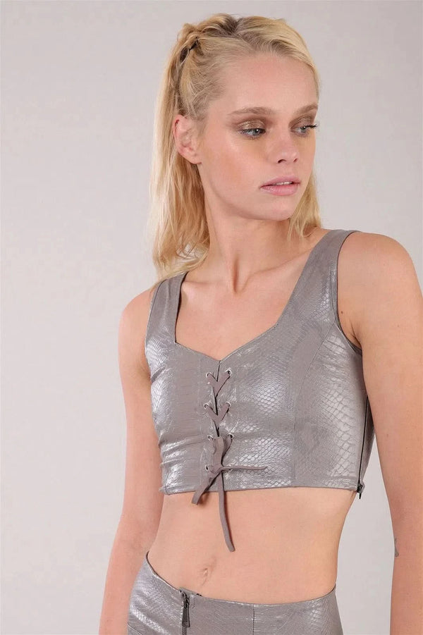 Lace up Top - Python