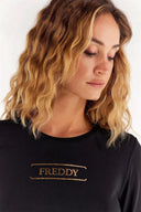 Long Sleeve Shirt - Black + Gold Text