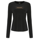 Long Sleeve Shirt - Black + Gold Text