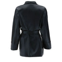 Lurex Wrap Jacket - Black Sheen