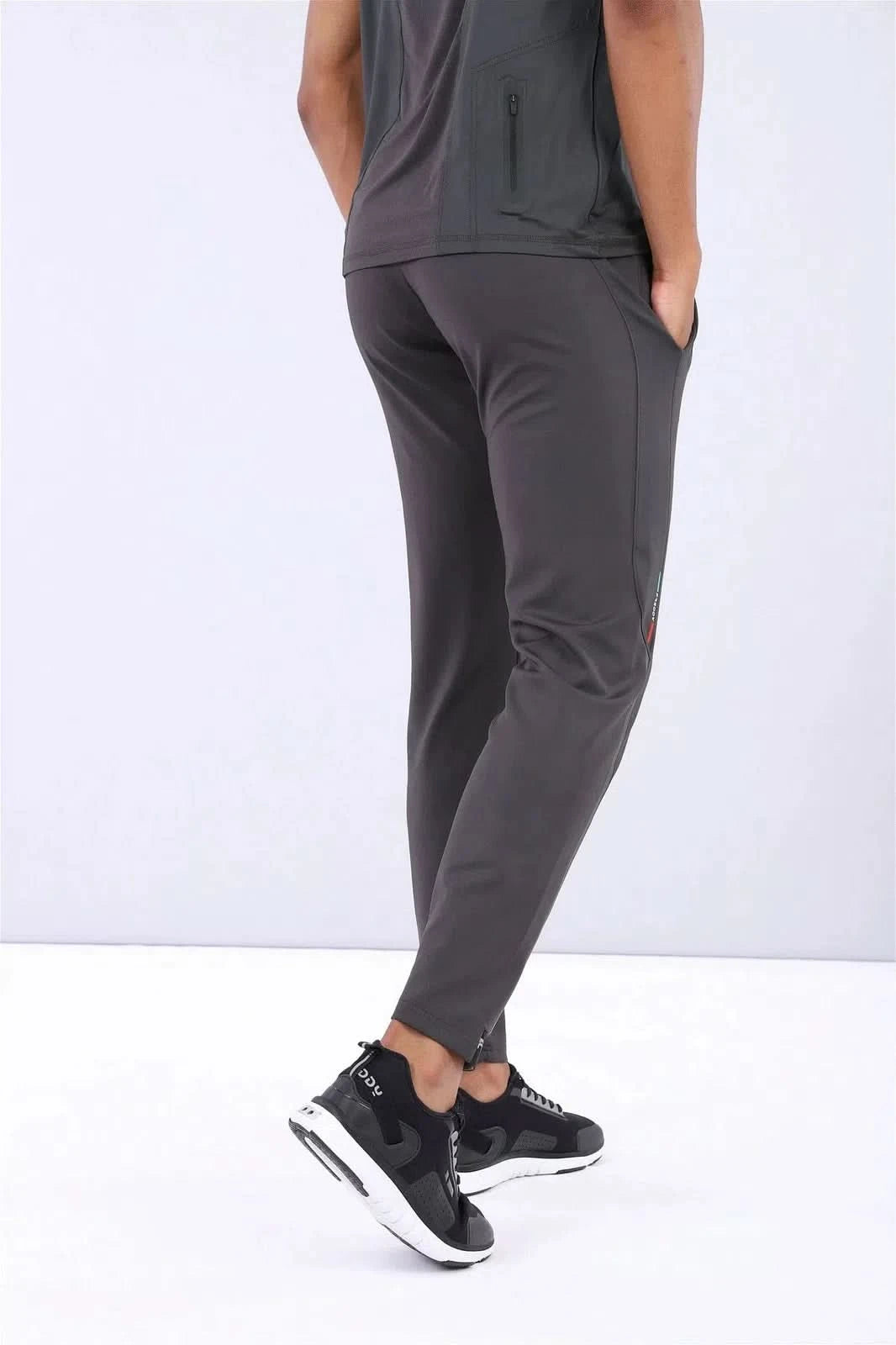 Mens Fitted Trousers - Grey 3