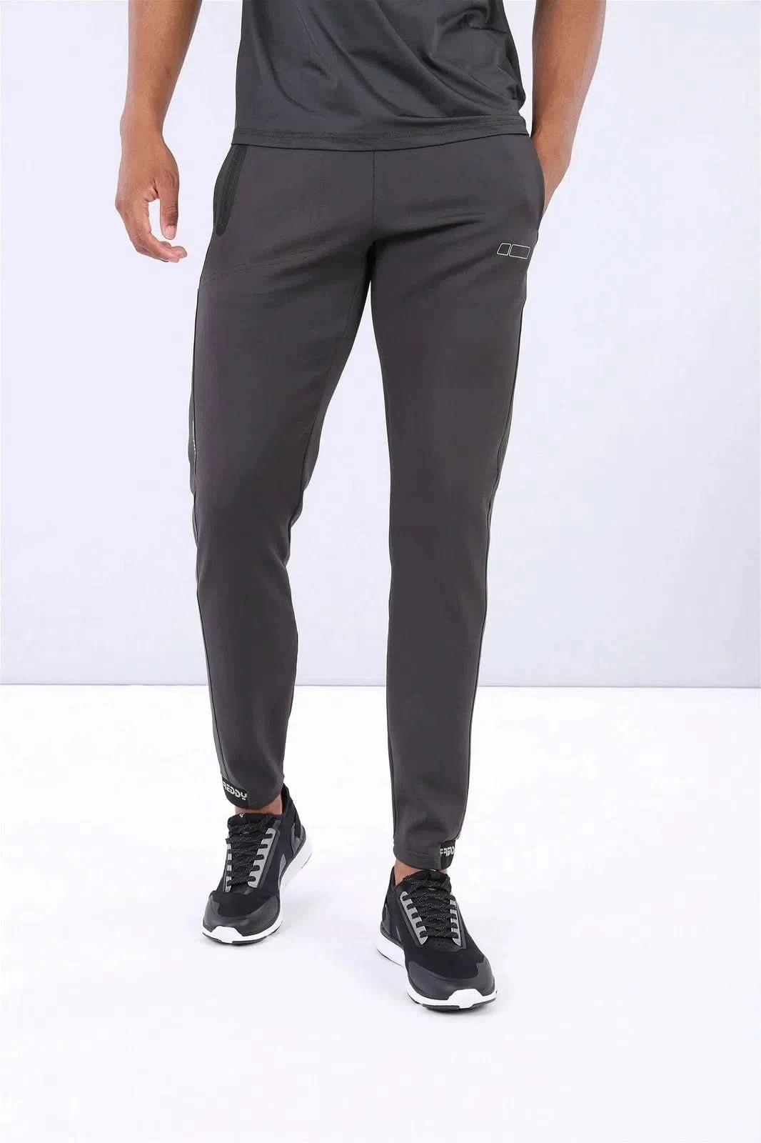 Mens Fitted Trousers - Grey 1