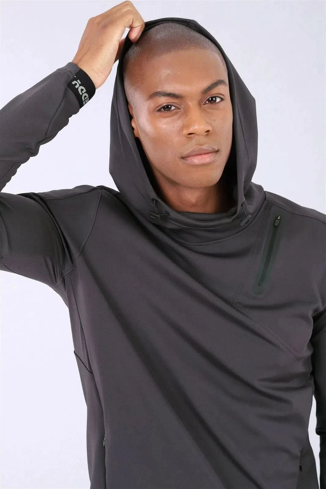 Mens Slim Fit Hoodie - Grey 2