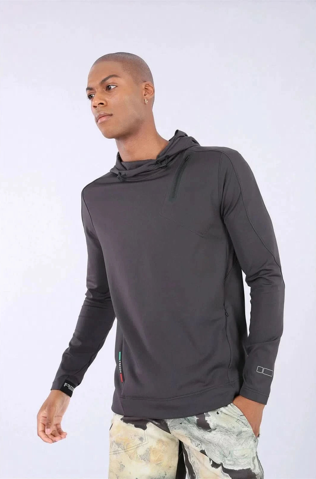 Mens Slim Fit Hoodie - Grey