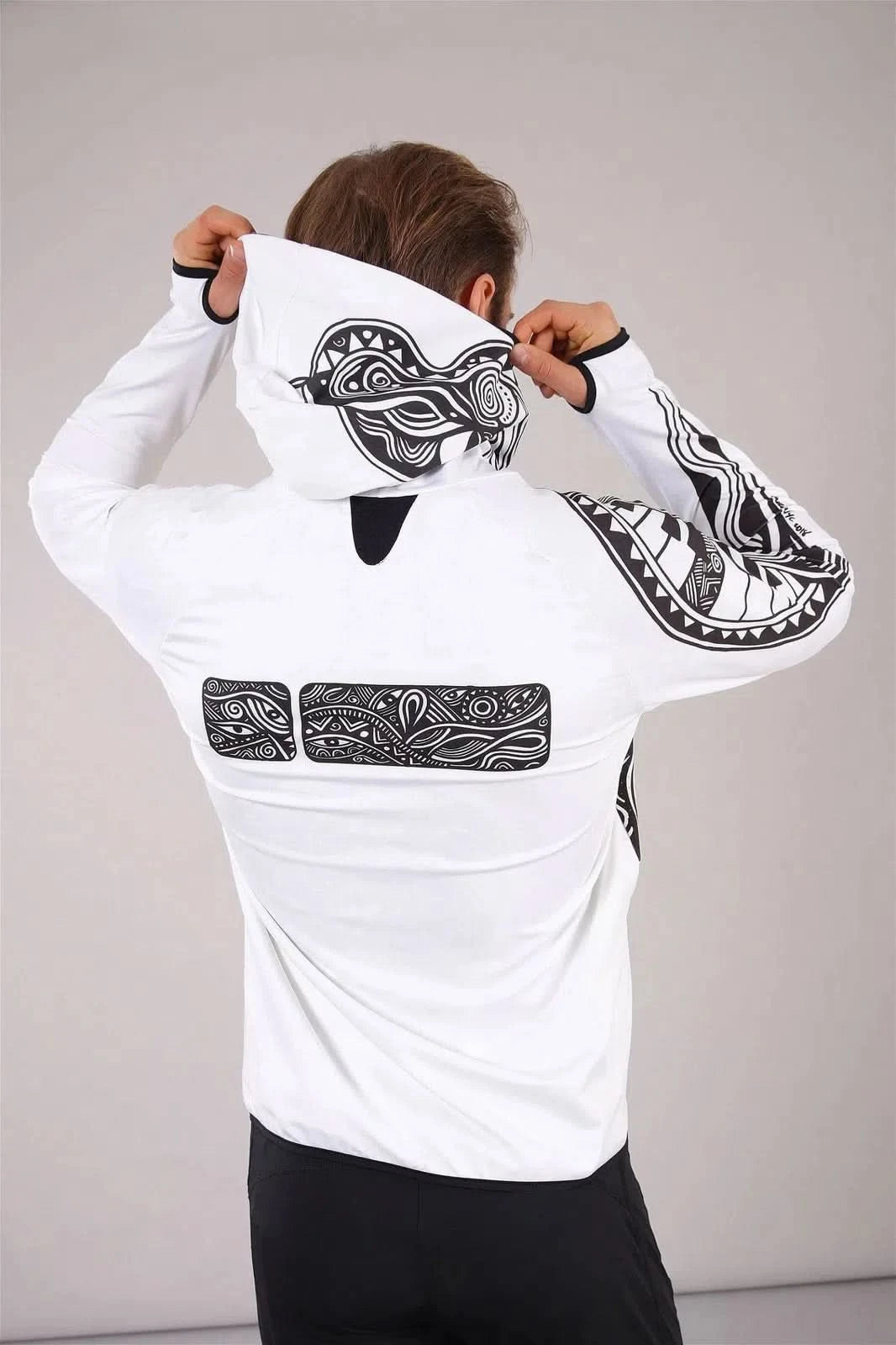 Men's Zip Up hoodie - White 2