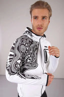 Men's Zip Up hoodie - White