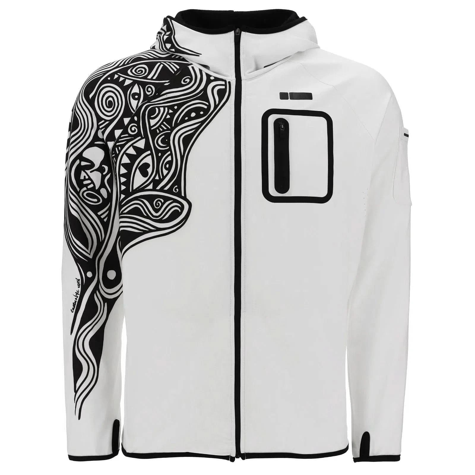 Men's Zip Up hoodie - White 1