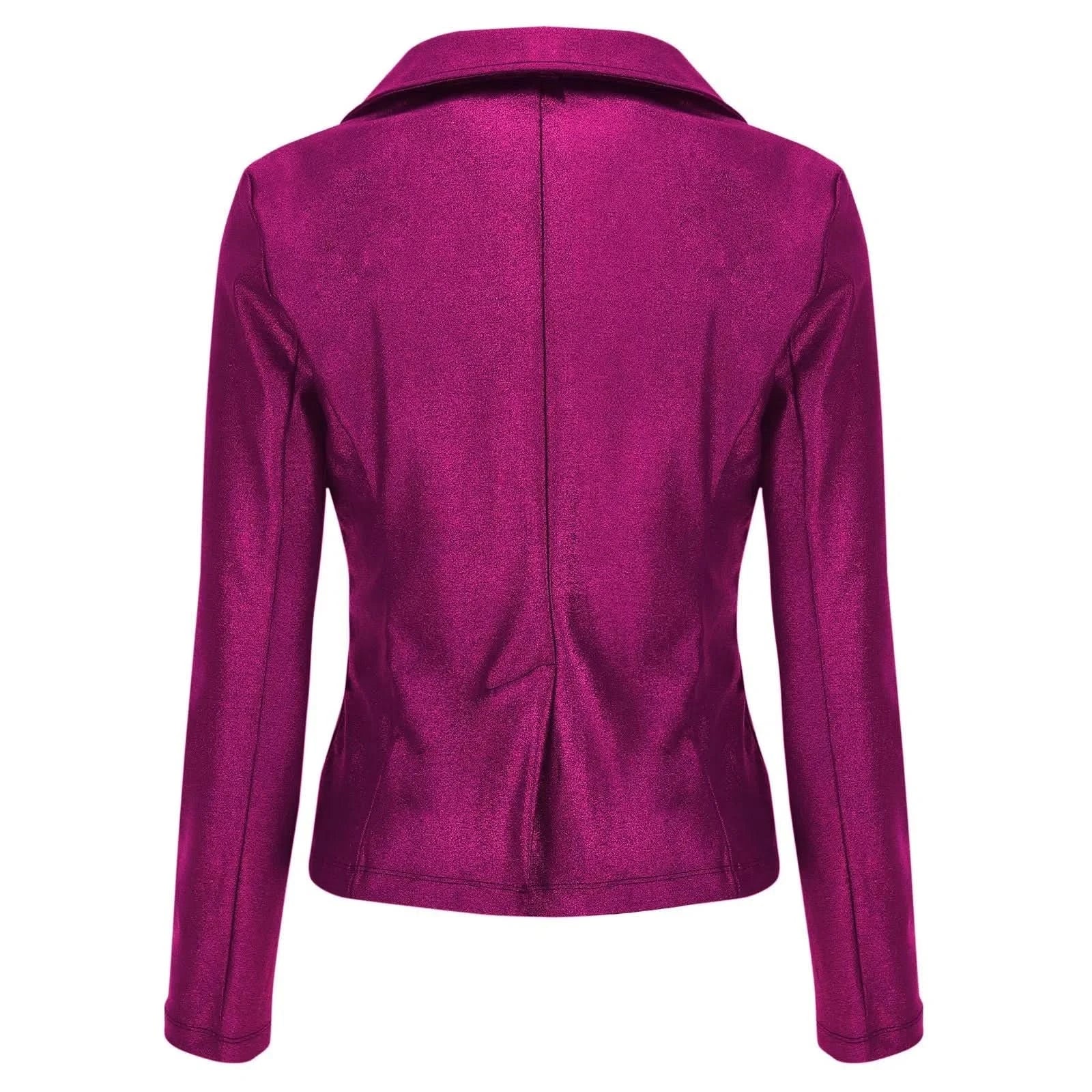 Metallic Blazer - Fuchsia 2