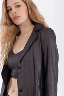 Metallic Blazer - Gray