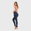 N.O.W® Denim - High Waisted - Full Length - Dark Blue + Blue Stitching