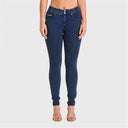 N.O.W® Denim - High Waisted - Full Length - Dark Blue + Blue Stitching