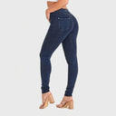 N.O.W® Denim - High Waisted - Full Length - Dark Blue + Blue Stitching