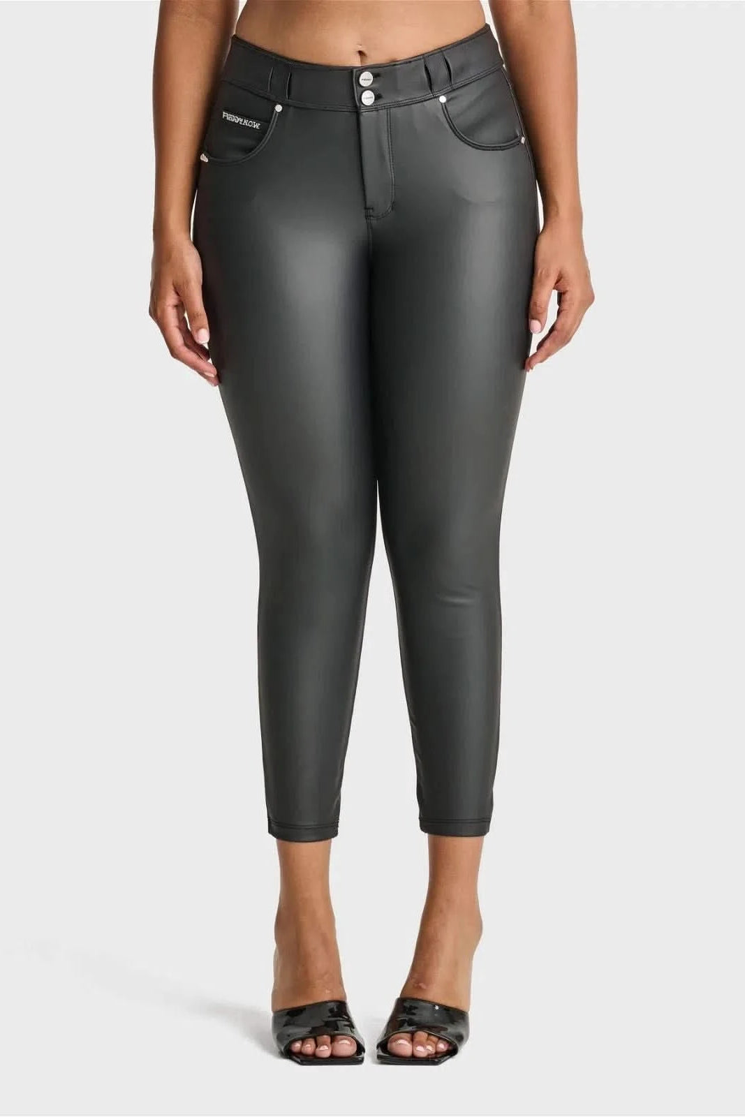 N.O.W® Faux Leather - High Waisted - 7/8 Length - Black 3