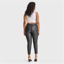 N.O.W® Faux Leather - High Waisted - 7/8 Length - Black