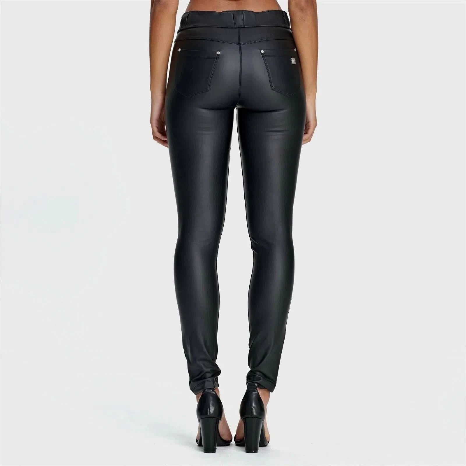 N.O.W® Faux Leather - High Waisted - Full Length - Black 2