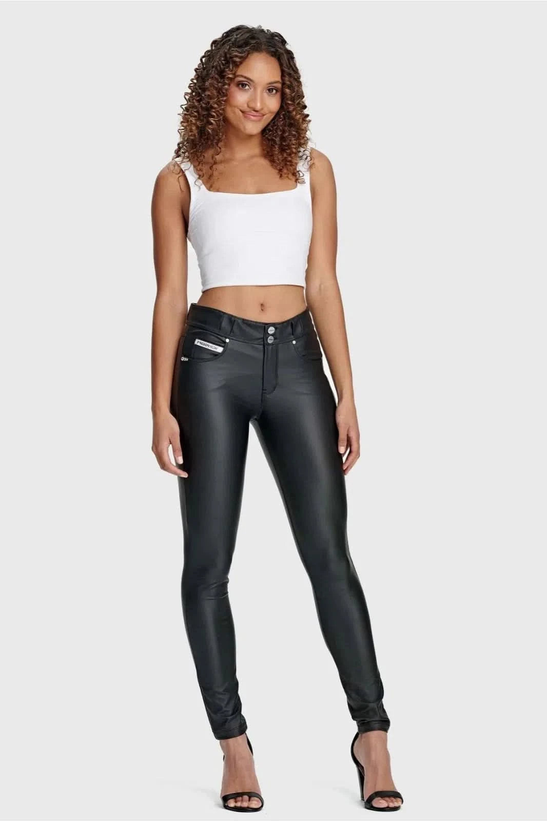 N.O.W® Faux Leather - High Waisted - Full Length - Black 3