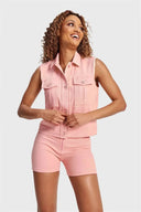 Pastel Vest - Pink