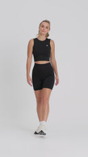 Seamless Biker Shorts- High Waisted - Black