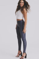 WRUP Python Faux Leather Limited Edition - High Waisted - Full Length - Midnight Blue