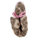 Puff Boots with Fleece Lining - Brown Paisley