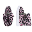 Puff Boots with Fleece Lining - Pink Leopard